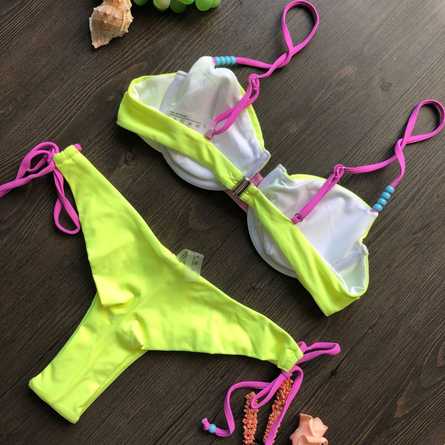 Underwire Drawstring Bikini Swimsuit - Classy Girlie Boutique
