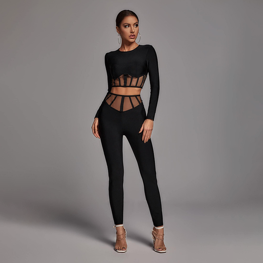 Girlie Mesh Set - Black - Classy Girlie Boutique  Girlié