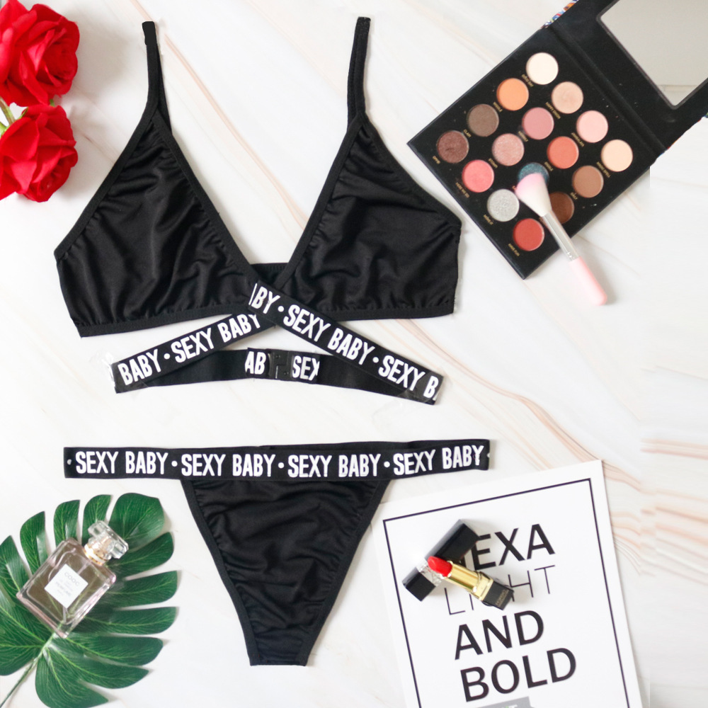 Sexy Alphabet Print Swimsuit Set - Classy Girlie Boutique 