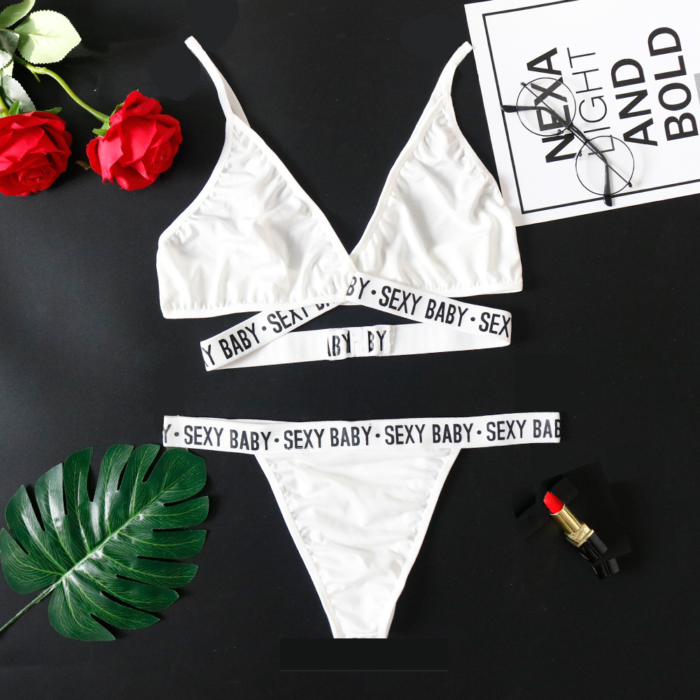 Sexy Alphabet Print Swimsuit Set - Classy Girlie Boutique 