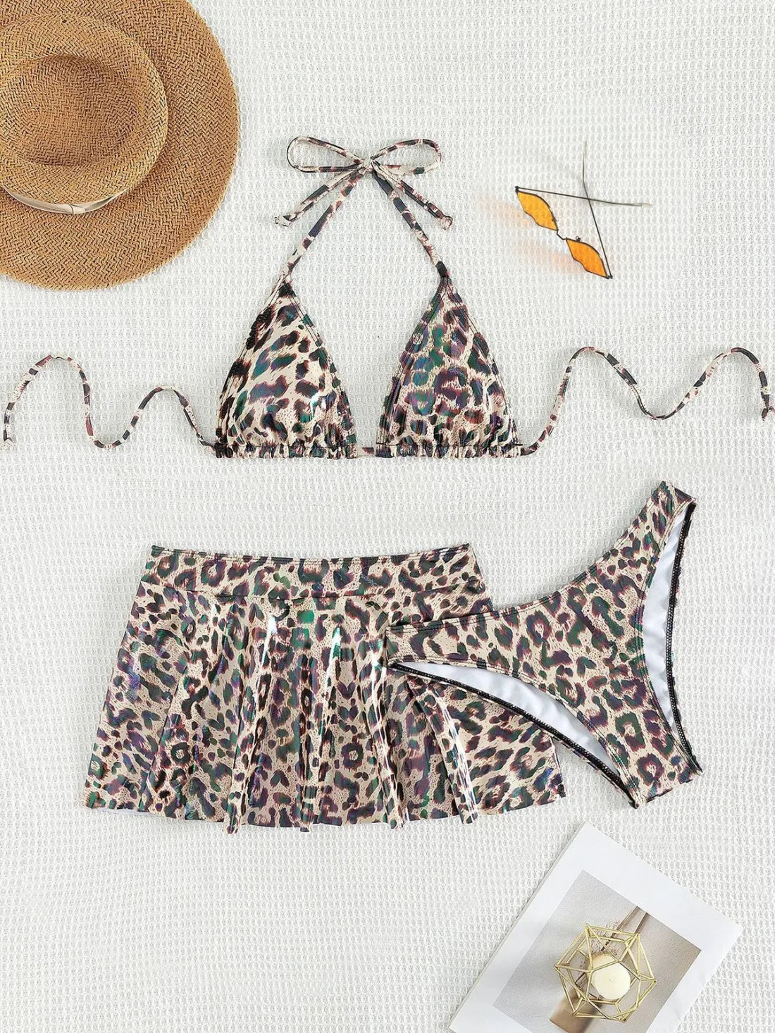 Savage Seduction 3-Piece Bikini Set – Leopard Beachwear | Girlie